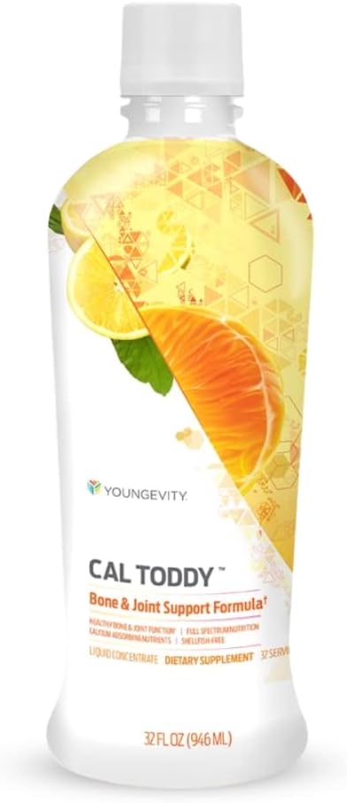 Youngevity Cal Toddy™ - Calcium (Citrate, Phosphate) Magnesium 1,200mg/600mg-Vitamins D-3, Zinc, Copper, Potassium, Boron and 70+ Trace Mineral Cofactors - Supports Bone Health-32 Fl Oz (Pack of1)