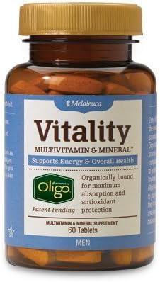 Melaleuca Multivitamin & Mineral Supplement for Men, Powered by Oligo (60 Tablets) — Supports Energy & Overall Health / Organically Bound for Maximum Absorption and Antioxidant Protection
