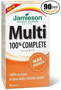 Jamieson 100% Complete Multivitamin Max Strength Formula, 90 caps