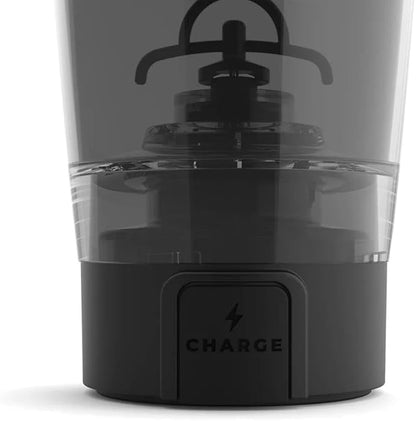Promixx Charge Shaker Bottle - Device-charging Vortex Mixer with Supplement Storage, Easy-to-clean Tritan Cup (20oz | Black)