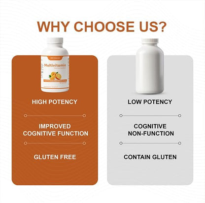 Kids Multivitamin Gummies (90 Count) | Kids Vitamins Gummies | Chewables Vitamin for Kids | Immune & Growth Support | Sugar & Gluten Free | Orange Flavour Gummies | 1 Month Supply