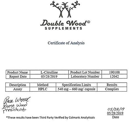 L Citrulline Capsules 1,200mg Per Serving, 210 Count (L-Citrulline Increases Levels of L-Arginine, Acts as a Nitric Oxide Booster) Muscle Recovery Supplement to Improve Muscle Pump by Double Wood