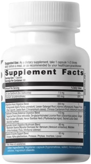 – Integrative Digestive Formula, Support Healthy Digestion with Ginger Root, Natural Digestive Relief for Heartburn, Bloating, Constipation, Diarrhea, Non GMO (60 Tablets)