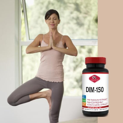 Olympian Labs DIM Diindolylmethane Supplement 150mg, 60 Caps Metabolize Estrogen Level, Prostate, Uterine, Cervical Health