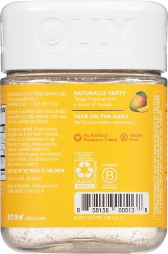 OLLY Probiotic Gummy, Immune and Digestive Support, 1 Billion CFUs, Chewable Probiotic Supplement, Mango, 25 Day Supply - 50 Count