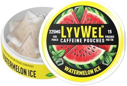 225mg Caffeine Energy Pouches | Nootropic Focus & Neuro Support | Tobacco-Free, Nicotine-Free, Quick Energy Solution | 5-Pack: 60 Pouches (5 Pack, Watermelon Ice)