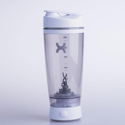 Promixx Original Shaker Bottle - Battery-powered for Smooth Protein Shakes - BPA Free, 20oz Cup (White)
