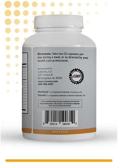 MaxiVision® Ocular Formula - AREDS2 - Eye Vitamins & Multivitamin - Lutein and Zeaxanthin - 1 Bottle (60 Capsules)