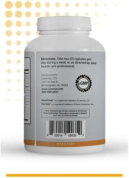 MaxiVision® Ocular Formula - AREDS2 - Eye Vitamins & Multivitamin - Lutein and Zeaxanthin - 1 Bottle (60 Capsules)