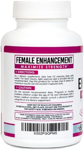 Female Enhancement - Libido Booster for Women - Hormone Balance for Women - Intimacy & Mood Support - Energy Pills with Epimedium, Dong Quai, Ginseng, Maca Root Powder & Multi-Vitamins A, B12 - 60 Ct