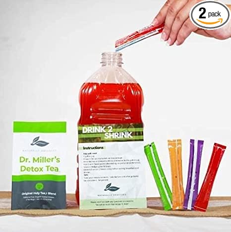 2 Week DRINK2SHRINK Detox Tea Formula Flat Belly System Detox Kit | NOT PREMADE (Pineapple & Peach)