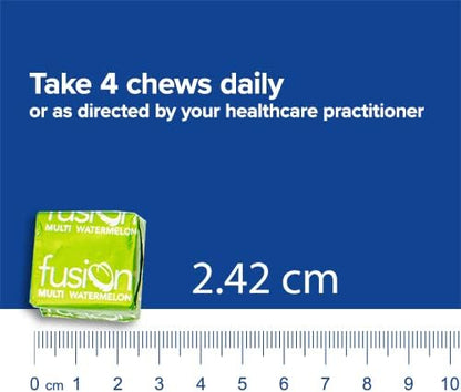 Bariatric Fusion Bariatric Multivitamin Soft Chew | Watermelon Fruit Flavor | Chewy for Post Bariatric Surgery Patients Including Gastric Bypass and Sleeve Gastrectomy | 60 Count | 1 Month Supply