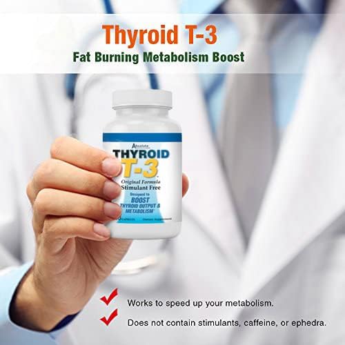 Fat Burning Metabolism Boosting Supplement, Thyroid T-3, 60 Capsules