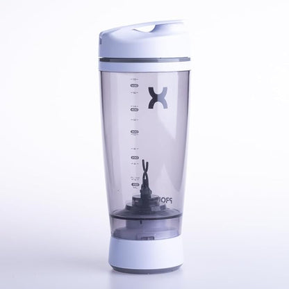 Promixx Original Shaker Bottle - Battery-powered for Smooth Protein Shakes - BPA Free, 20oz Cup (White)