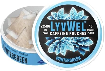 225mg Caffeine Energy Pouches | Nootropic Focus & Neuro Support | Tobacco-Free, Nicotine-Free, Quick Energy Solution | 5-Pack: 60 Pouches (5 Pack, Wintergreen)