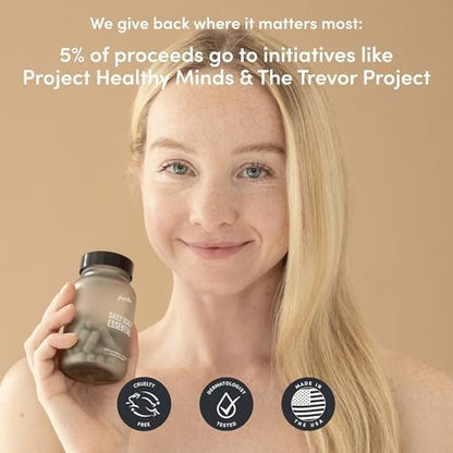 Jupiter Daily Scalp Essential - Hair Loss Supplement For Women & Men - Hair Vitamins For Flaky, Itchy, Oily, Dry Scalp - All-Natural, Plant-Based Ingredients for Thicker, Fuller Hair | 60 Capsules