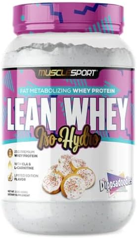 Musclesport Lean Whey Revolution™ Protein Powder - Whey Protein Isolate - Low Calorie, Low Carb, Low Fat, Incredible Flavors - 25g Protein per Scoop (2lb, Dippsadoodles)