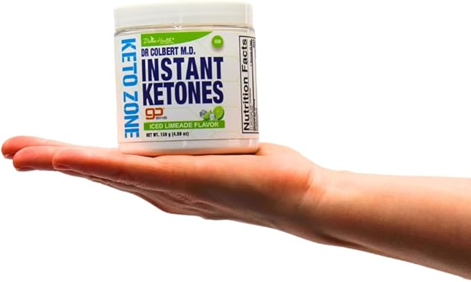 Divine Health Instant Ketones Powder | Limeade | GoBHB Exogenous Ketone Salts | Recommended in Dr. Colbert's Keto Zone Diet | 4.59oz