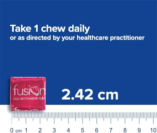 Bariatric Fusion Calcium Citrate & Energy Soft Chew Bariatric Vitamin | Strawberry Flavored | Sugar Free | Bariatric Surgery Patients Including Gastric Bypass and Sleeve Gastrectomy | 60 Count