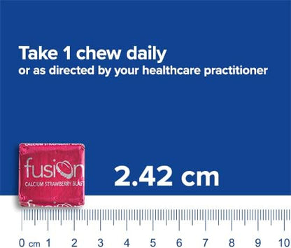 Bariatric Fusion Calcium Citrate & Energy Soft Chew Bariatric Vitamin | Strawberry Flavored | Sugar Free | Bariatric Surgery Patients Including Gastric Bypass and Sleeve Gastrectomy | 60 Count