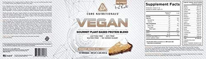 Core Nutritionals Platinum Vegan Gourmet Plant-Based Protein Blend with 21 Grams of Pea Protein, Lactose, Soy and Gluten Free 29 Servings (Peanut Butter Pie)