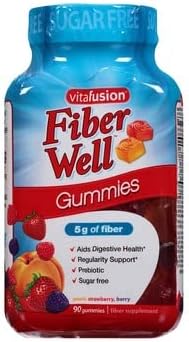 VitaFusion, Fiber Well Gummies, Fiber Supplement, Assorted Flavors - 90 gummies, Pack of 3