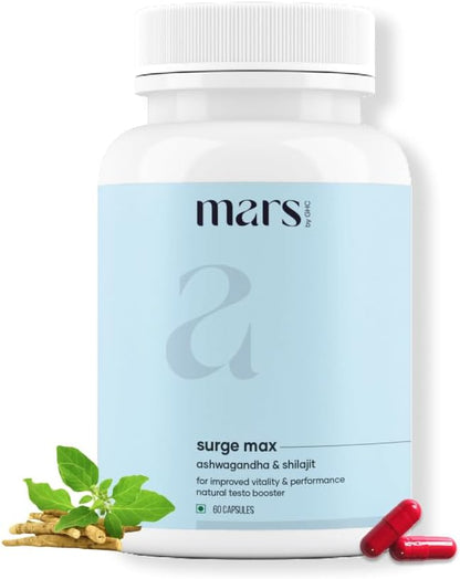 mars by GHC Natural Surge Max Caps - (Pack of 1) | Powered with Shilajit, Safed Musli and 60N | Good Health Company | Overall Well Being
