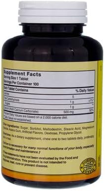 Nature's Blend Calcium Chewable Bavarian Cream 500 mg 100 Tabs