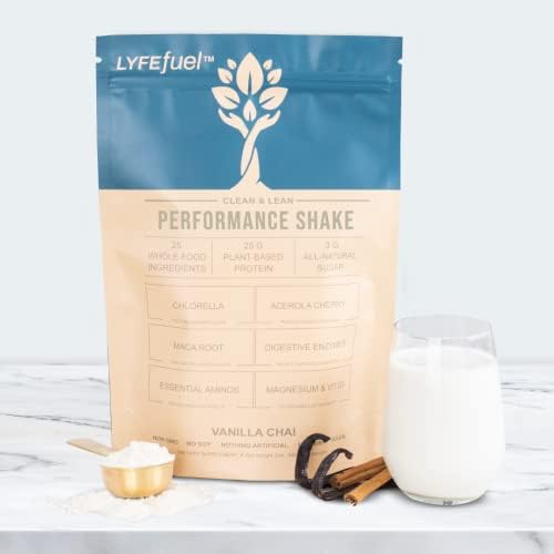 Vegan Protein Shake by LyfeFuel | Plant-Based Protein Powder with BCAA, Greens & Superfoods for Sports Performance, Recovery & Lean Muscle Building | Clean Whey Protein Powder (Vanilla, 24 Servings)