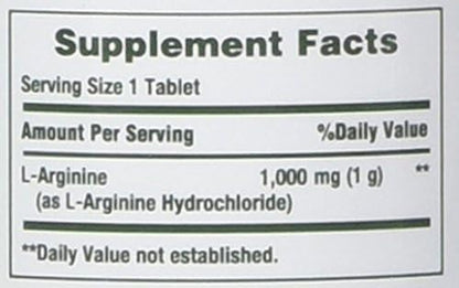 Nature's Bounty L-Arginine 1000 mg, 50 Tablets (Pack of 3)
