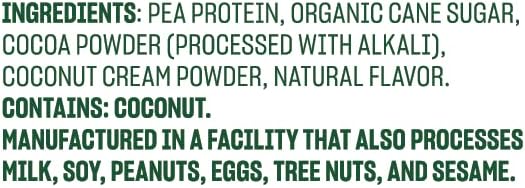 Vega Protein Made Simple, Dark Chocolate - Stevia Free Vegan Protein Powder, Plant Based, Healthy, Gluten Free, Pea Protein for Women and Men, 36.3oz (2 lbs 4.3 oz) 1.03kg (Packaging May Vary)