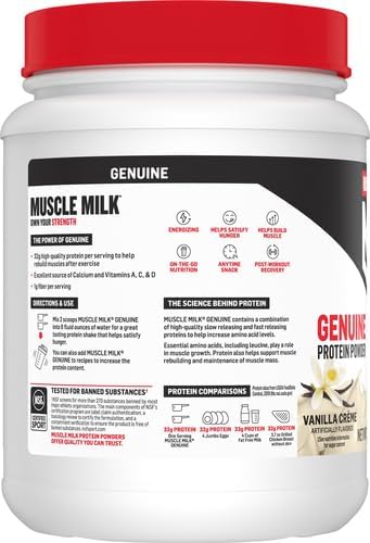 Muscle Milk Lean Muscle Vanilla Creme Protein Powder, 1.93 Pound (Pack of 1)
