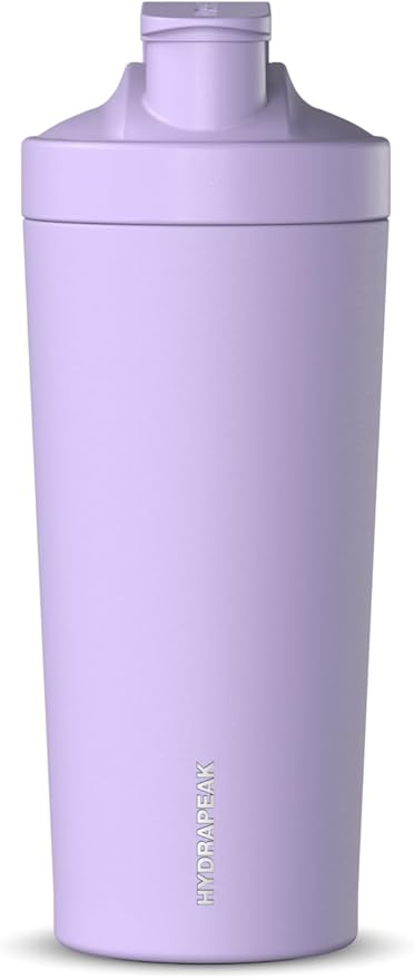 Hydrapeak Insulated Shaker Bottle, Shaker Bottles for Protein Mixes, Blender Shaker, Protein Shake Bottle, Stainless Steel Shaker Cup, Ice Shaker, Lavender