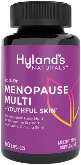 Hyland's Rock On Menopause + Youthful Skin Care Multivitamin for Women with Immune Support - 60 Capsules - Menopause Relief for Women with Biotin, Collagen, and Red Clover (Pack of 2)
