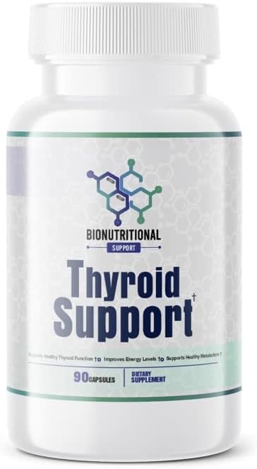 Thyroid Support - Ltyrosine, Iodine, Vitamin B12 Complex, Zinc, Selenium, Ashwagandha, Copper & More 30 Day Supply