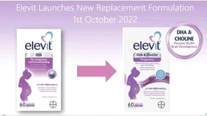 Elevit DHA + Choline Prenatal Oil Pregnancy 60 Capsules