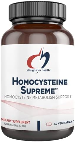 Designs for Health Homocysteine Supreme - Methylated B Vitamins with Riboflavin, B6, B12, Folate, L-Serine & TMG for Brain Support & Heart Health - Methylated Multivitamin (60 Capsules)