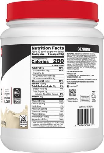 Muscle Milk Lean Muscle Vanilla Creme Protein Powder, 1.93 Pound (Pack of 1)