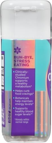 OLLY Combat Cravings, Metabolism & Energy Support Supplement,1000 mcg Chromium, Green Tea, Goji Berry, Ginger - 30 Count