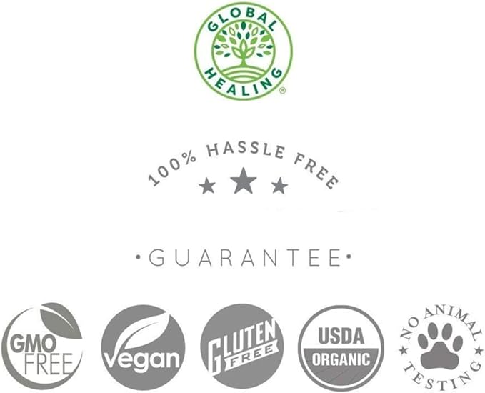 Global Healing Vitamin B12 5000 mcg, Organic Sublingual Liquid Drops | 3-in-1 Methylcobalamin, Adenosylcobalamin, Hydroxo Blend, 1 Fl Oz (2-Pack)