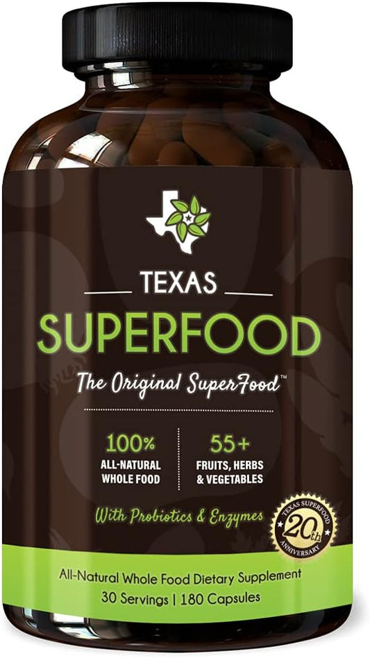 Original Superfood Capsules, Superfood Reds and Greens, All-Natural Whole Food Dietary Supplement, Non-GMO, Gluten Free, Vegan, No Soy, 180 Capsules