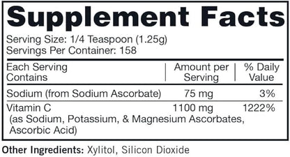 Kirkman - Buffered Vitamin C Powder - 7 oz - Potent Antioxidant - Supports Immune Health - Hypoallergenic