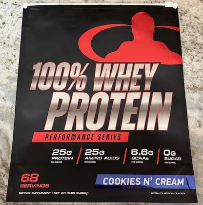 Goliath Labs 100% Whey Protein Powder Isolate/Blend | Fast-Absorbing Workout Supplements for Men and Women | 25g of Pure Protein and 5.5g of BCAAs | 5 lbs, 68 Servings (5 LB, Cookies n Cream)