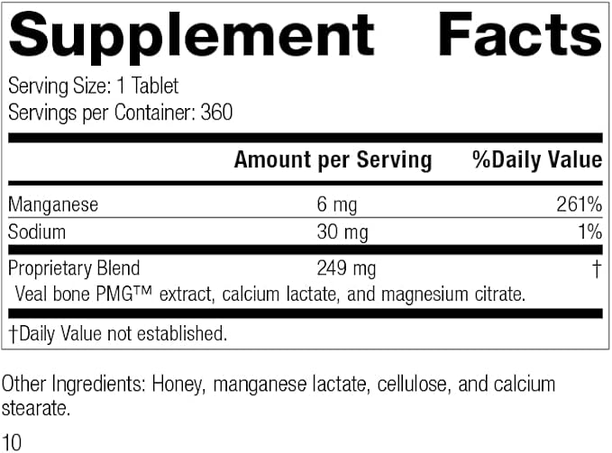 Standard Process Biost - Teeth and Bone Health Supplement with Whole Food Magnesium Citrate, Calcium Lactate, Manganese, and More - 360 Tablets
