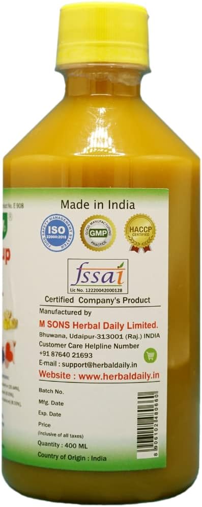 Liver Supplement: Liver Support, Liver Cleanse & Repair with Turmeric, Bitter Guard, ACV, Garlic, Ginger, Honey, Lemon (400ml)