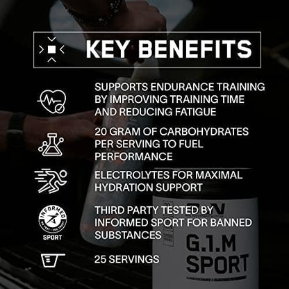 BARE PERFORMANCE NUTRITION G.1.M Sport Endurance Formula, Electrolyte Formula, Cluster Dextrin, Superior Carbohydrate Source (Orange)