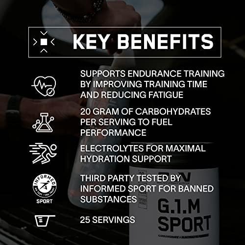 BARE PERFORMANCE NUTRITION G.1.M Sport Endurance Formula, Electrolyte Formula, Cluster Dextrin, Superior Carbohydrate Source (Orange)