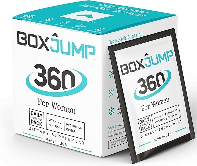 Daily Multivitamin Packs for Women - Packed with All Essential Minerals and Vitamins for Women - Boost Energy, Increase Endurance, Aid Immune Support - Vitamin D, C, E, A, B12+ (30-Day) - BoxJump 360