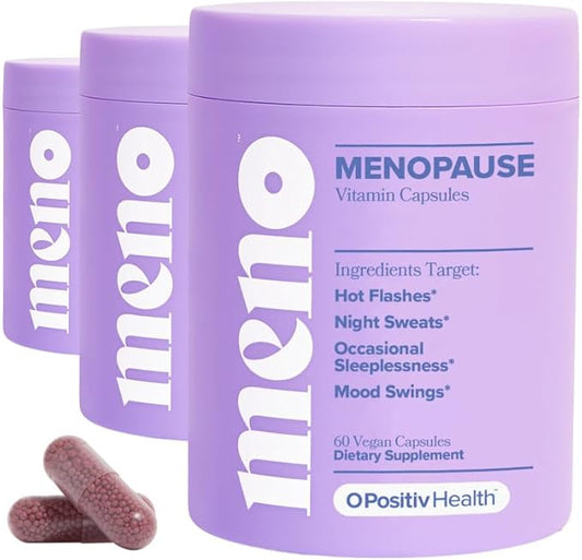 MENO Vitamins for Menopause, 30 Servings (Pack of 3) - Hormone-Free Menopause Supplements for Women with Black Cohosh & Ashwagandha KSM-66 - Helps Alleviate Hot Flashes, Night Sweats, & Mood Swings