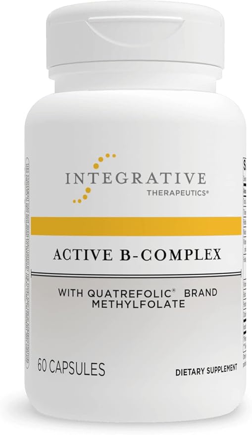 Integrative Therapeutics Active B-Complex - Energy Metabolism Support* - B-Complex Vitamin Supplement with 8 B-Vitamins, Vitamin B12, Folate, Choline - 60 Capsules